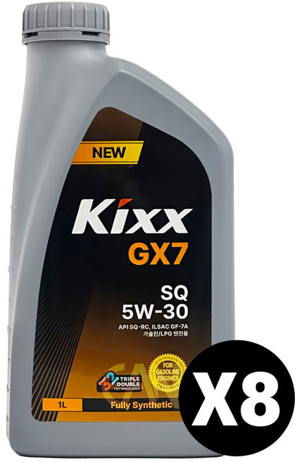 GS 킥스 Kixx GX7 SQ 5W-30 1리터, 1L, 5w30, 8개
