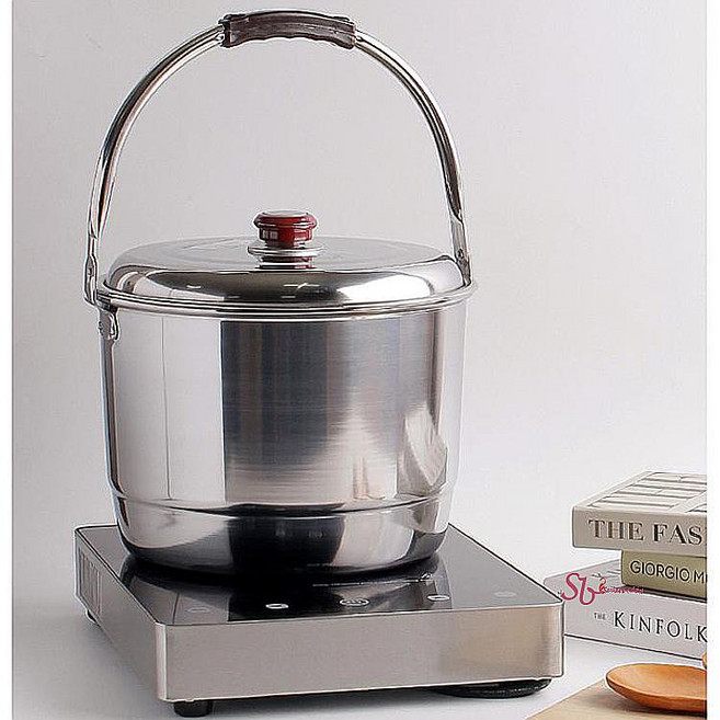 곰솥 육수통 들통 큰냄비 인덕션 국통 대형냄비 스텐 업소용 빨래 양동이 스테인레스 찜기 찜통zqi834, 01 들통 1호 9.5L, 상품선택, SBD_01 들통 1호 9.5L, 1개