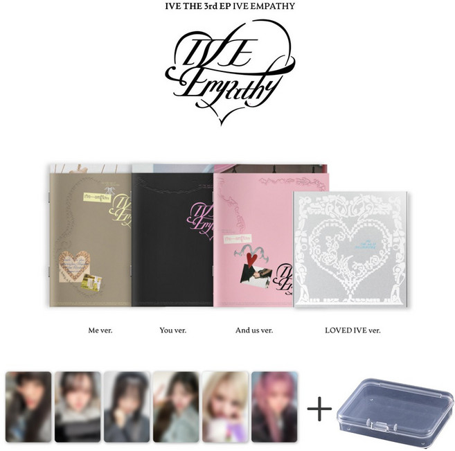 [4종세트+공식특전6장+GIFT] 아이브 앨범 VE EMPATHY엠파시 레블하트 애티튜드 미니앨범 3집 정품 포카 포토카드 미공포 굿즈 사운드웨이브 특전포함 포카통 수납함