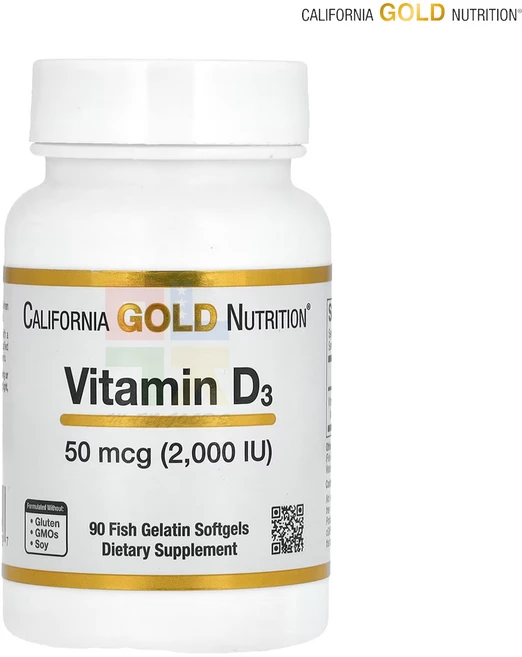 캘리포니아골드뉴트리션 비타민 D3 50mcg 2000IU 90정 콜레칼시페롤 효능 효과, 1개 - 쿠팡