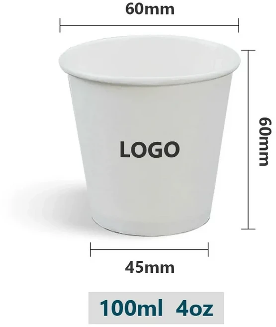 500pcs 100ml 인쇄 종이컵 대량 | 파티 홍보용 맞춤형 로고 일회용 컵, 01 500pcs, 01 100ml