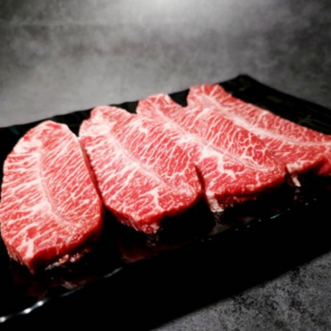 한우 구이용 거세우 고흥유자한우 낙엽살(부채살) 200g, 원뿔 등급 낙엽살(부채살), 1개