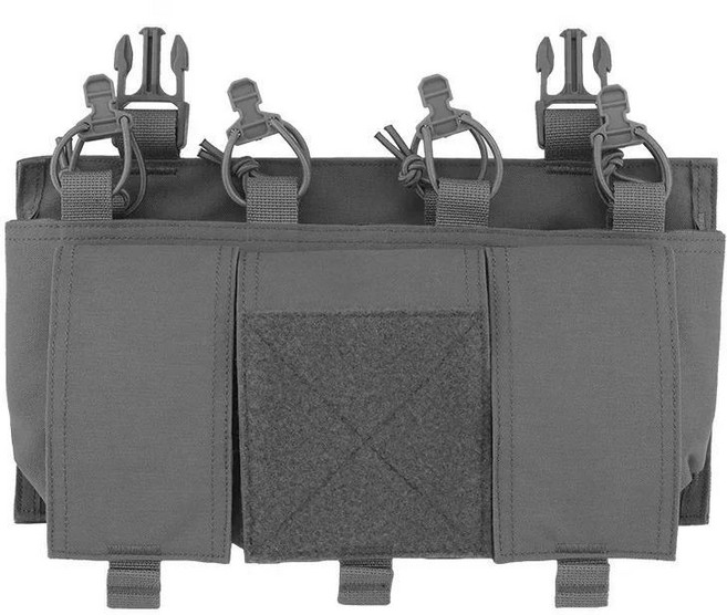프론트 택티컬 쿼드 매거진 플래카드 에어소프트 헌팅용 플레이트 캐리어와, [05] Grey, 1개