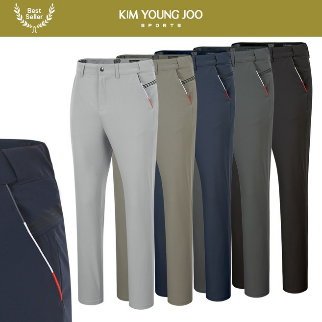 봄여름용 김영주스포츠 남성 일자핏 골프 팬츠 MP8083