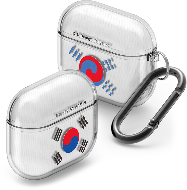 플래나 에어팟 4세대 케이스 TPU 투명 태극기 시리즈, 4. 대한민국 임시의정원 태극기, 1개