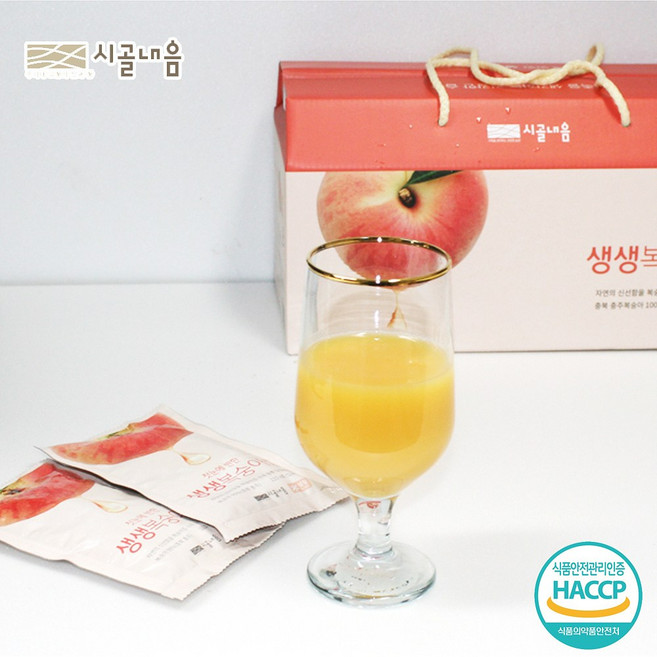 충주 시골내음 첫눈에반한 생생복숭아즙, 20개, 110ml, 20개