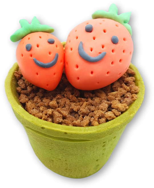 화분도 먹는 딸기 슈가클레이 화분컵케이크 만들기 1인 DIY 세트, 2개, 180g
