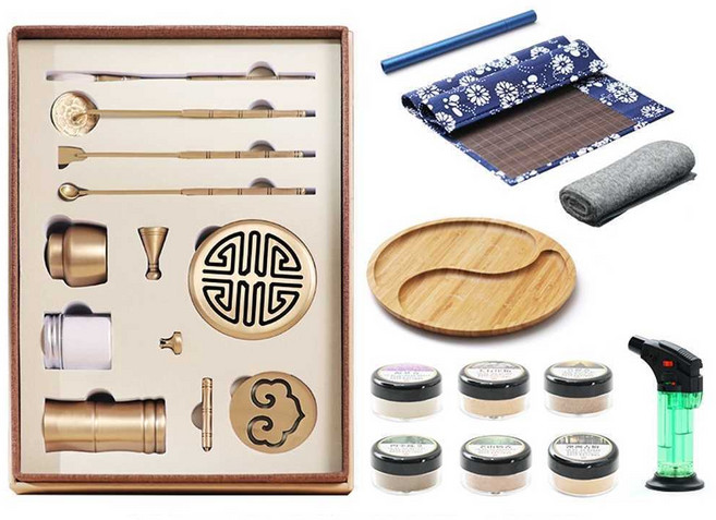 입문 순동향 도구세트 침향 향로 분고법 단향 콘향 금의, 1개