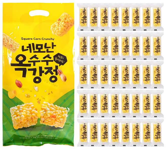 네모난 옥수수 강정 40개입, 2개, 320g