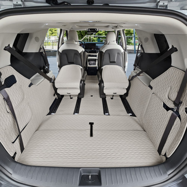 리노 가죽매트 카니발 4세대 트렁크사이드커버, 더뉴 카니발 4세대 F/L, 9인승, 새들브라운