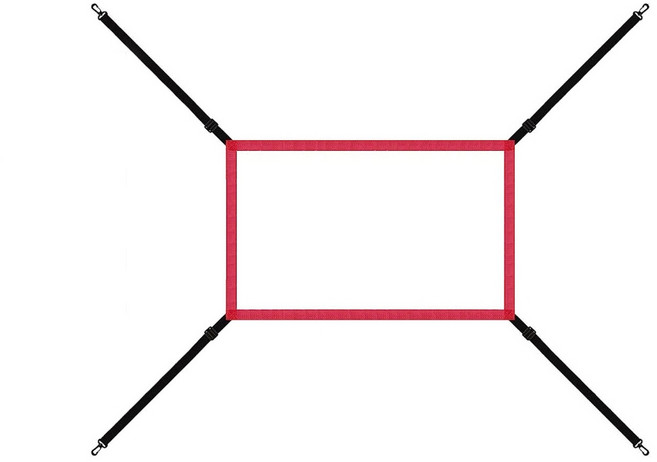 안정적인 활 프레임 조절 가능한 스트라이크 존 타겟으로 투구 및 던지기를 위한 야구 및 소프트볼 연습 네트, 빨간., 그리드 목표망 1개, 1개