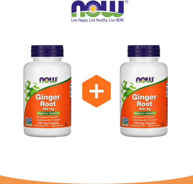 나우푸드 생강 뿌리 추출물 550mg 100캡슐 2통 Ginger Root Extract, 2개, 100정