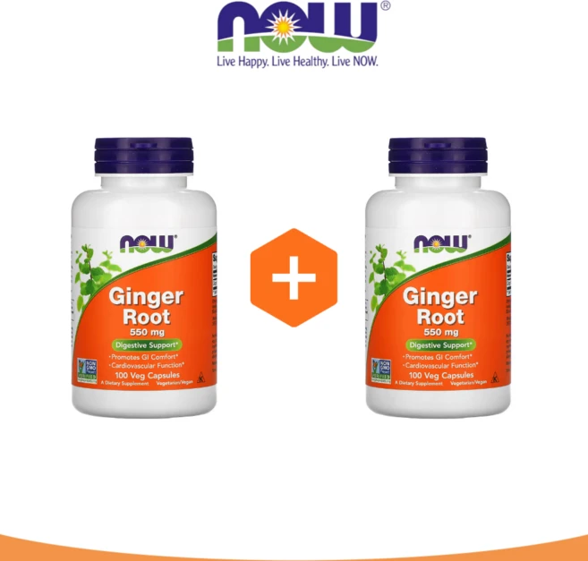 나우푸드 생강 뿌리 추출물 550mg 100캡슐 2통 Ginger Root Extract, 100정 - 쿠팡