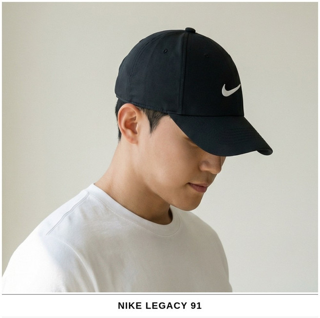 [ 오늘출발 ] 나이키 모자 레거시91 테크 드라이 핏 데일리 캡 씨밀레 패드 증정, 1개, 블랙