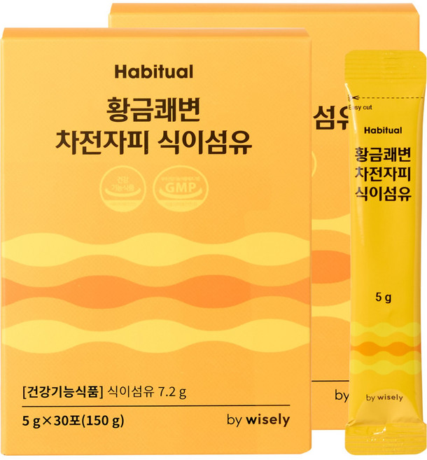 와이즐리 황금쾌변 차전자피 식이섬유 환, 2개, 30회분