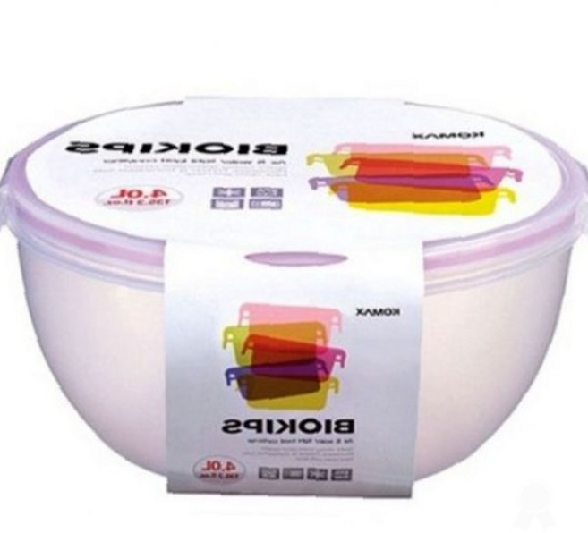 저장 투명 용기 4L 과일 원형 밀봉 믹싱볼 그릇 수납용품 화채 대형 주방, 코멕스 바이오킵스볼용기 원34호4리터, 1개