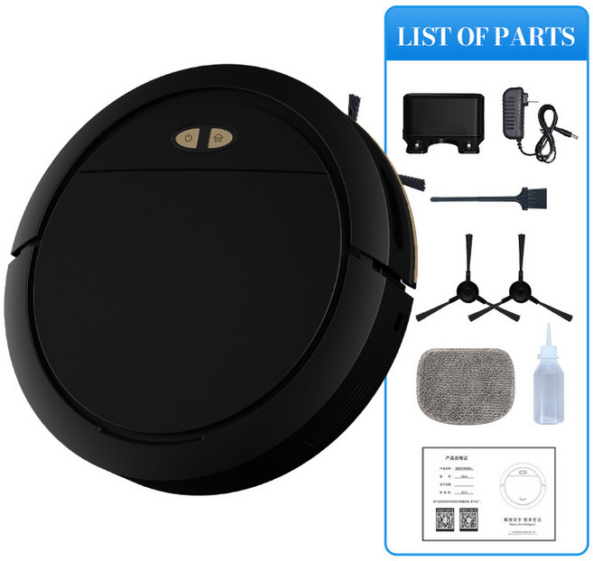 智能掃地機器人掃拖一體wifi語音控制自動回充家用掃地機, 英文版英規, 黑色英文版中性(語音喚醒)