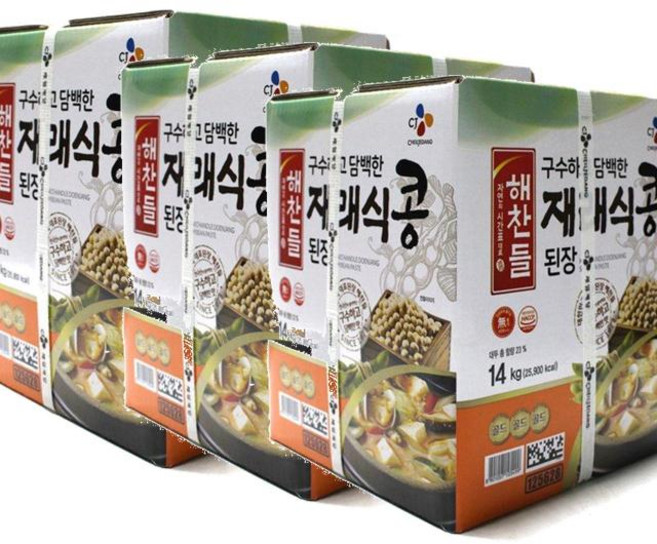 CJ 해찬들 구수하고 담백한 재래식콩된장, 14kg, 3개