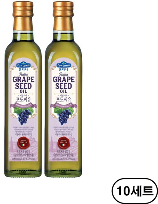 폰타나 이탈리아 포도씨유 500ml 2병, 20개