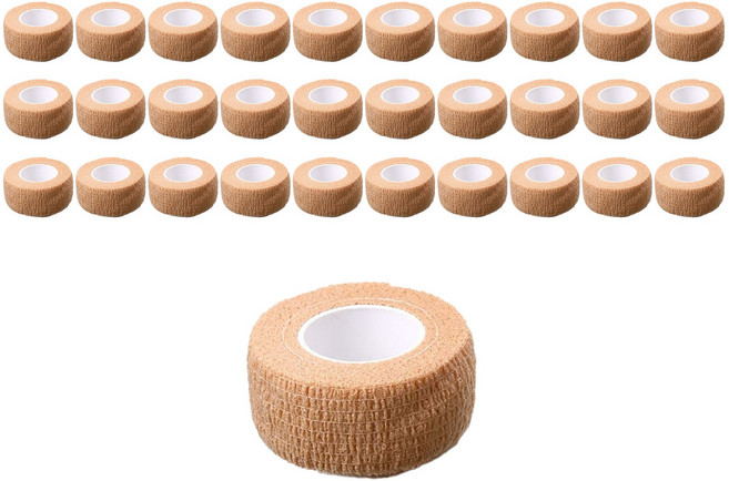 화이트리버 자가점착 접착 붕대 압박붕대 탄력 압박용밴드 2.5cm, 48개, 1개입