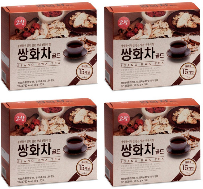 유니크앤몰 고향 쌍화차골드15개입, 13g, 15개입, 4개