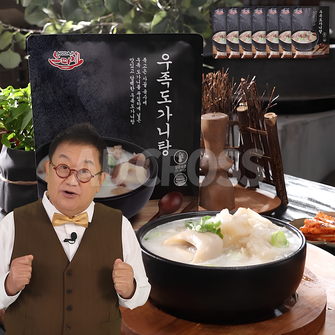 인포벨 TV홈쇼핑정품 애드크로스 이용식 보양식 노다지 한우 우족 도가니탕 진한 사골 육수 스지 도가니, 1세트, 6kg