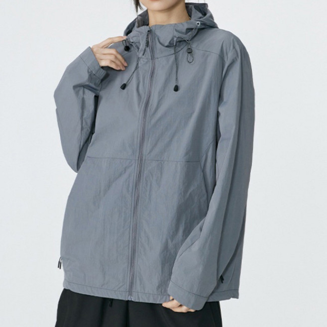 스토리원 남녀공용 자외선 차단 후드 바람막이 집업 자켓 아웃도어 JG-SSJK024