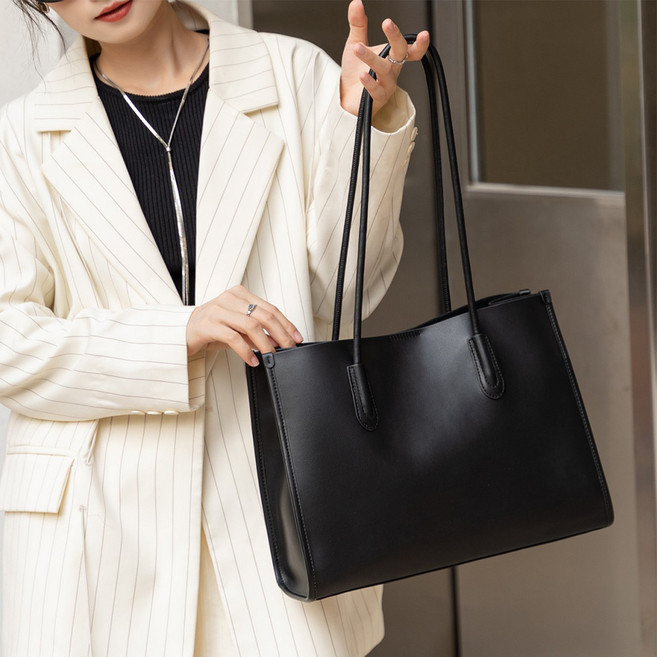 Mimi Market 여성 소가죽 숄더백 직장인 가방