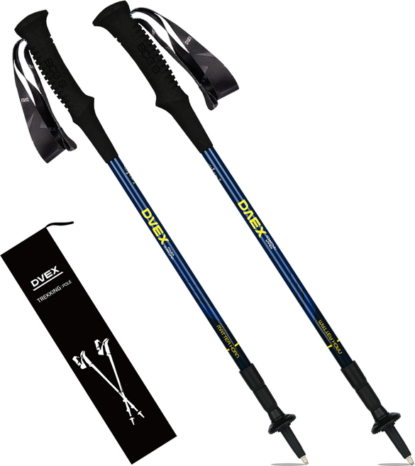 디벡스 초경량 NEW-E 3단 등산스틱 세트+ 파우치, DV001, 2개