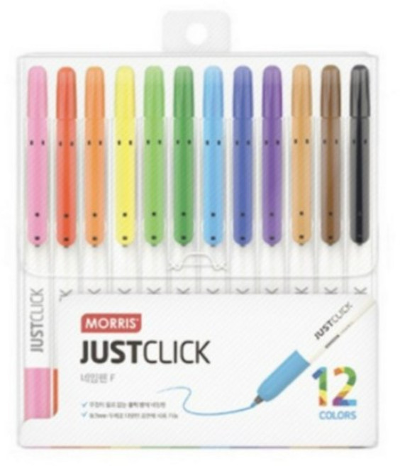 모리스 저스트클릭 네임펜F, 12색, 1개