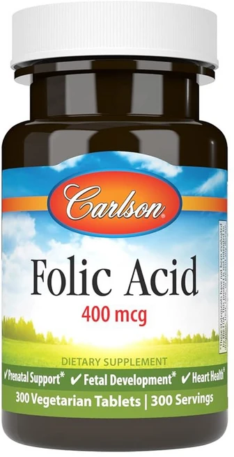 칼슨 - 엽산 400mcg 중요한 산전 지원 태아 발달 300정 제공, 300 Count (Pack of 1) - 쿠팡