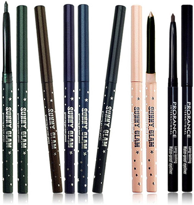 프로랑스 써니 글램 글리터링 젤 라이너 펜슬 0.3g, 워터프루프-블랙브라운, 1개