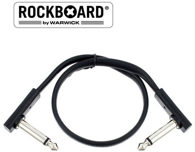 RockBoard 락보드 이펙터케이블 플랫 패치케이블 블랙 20cm, 1개