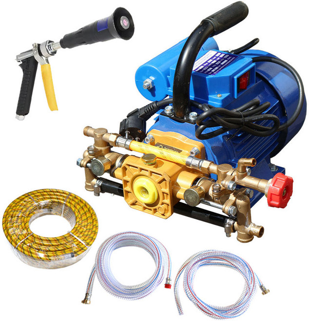 동력분무기 구보텍 220V 전기 모터 가벼운 포터블 분무기 고압 농약 살포기 살수기 펌프오일 포함, 단일, 1개