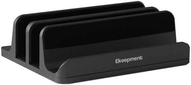이킵먼트 노트북 맥북 클램쉘 수직 거치대 EKMT-VS2-1, Black, 1개