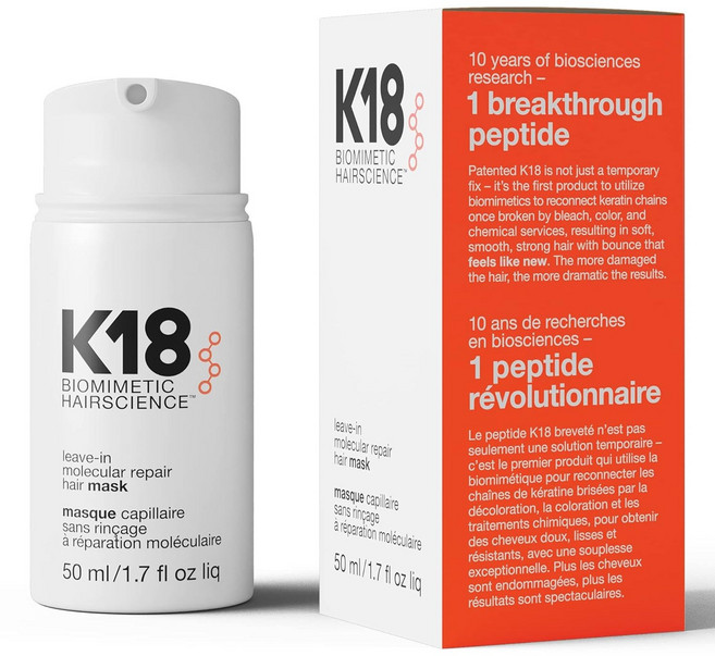 K18 리브인 몰레큘러 리페어 헤어 마스크 50ml, 1개