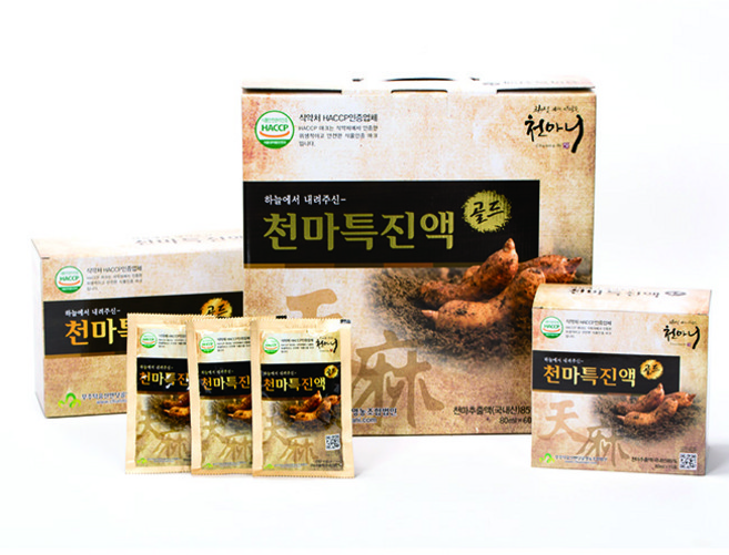 [천마니] 천마특진액골드 80ml x 60포, 2포(개봉전 시음용)+발효천마 1포