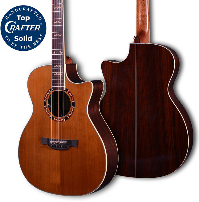 크래프터 GODINUS Tce-VVS 탑솔리드기타 로스티드탑 OM바디, 기본 (오른손잡이 용)