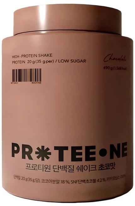 프로티원 단백질 쉐이크 초코맛, 490g, 1개 - 쿠팡