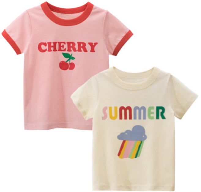 앨리홈 위클리반팔티셔츠(체리+썸머)