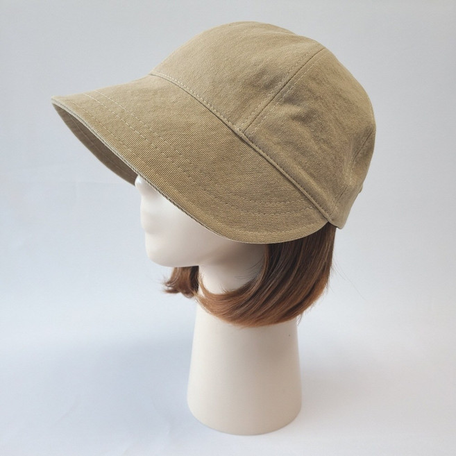 크보레 강록이네 봄 가을 면 여성벙거지모자 사이즈조절 벨크로모자