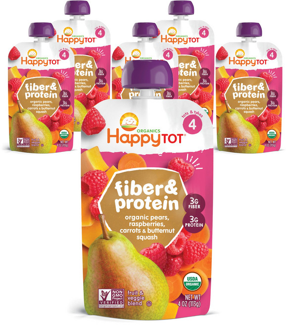 해피토트 파이버 & 프로틴 어린이 스무디 113g, 6개, 6개