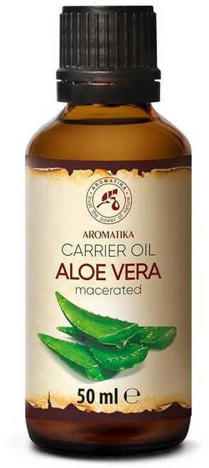 AROMATIKA 알로에 베라 오일 50ml(1.7온스) - 100% 순수 & 천연 바베이덴시스 브라질 피부 관리 바디 모발 성장 페이스 모이스처라이저 베이비 마사지에 사용 목욕용, 1개