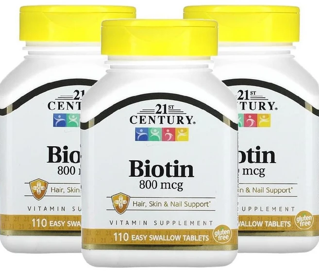 21세기센츄리 비오틴 800 mcg 쉽게 삼키는 정제 110정, 3팩 - 쿠팡