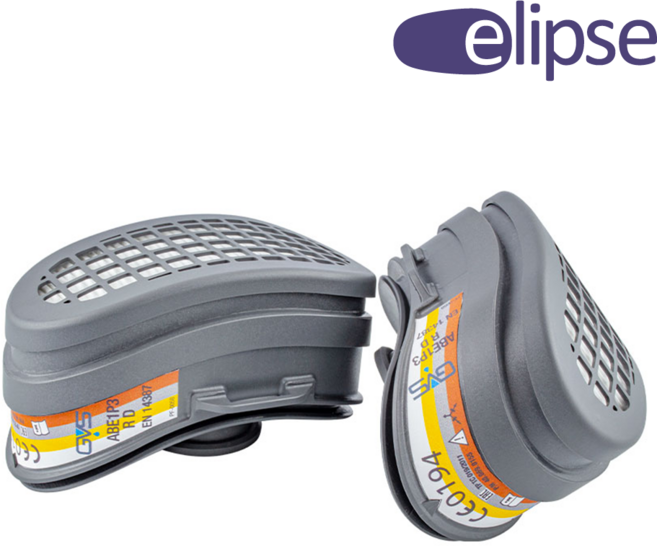 GVS 일립스 방진+방독마스크 ABE1P3용 필터 SPR582, 1세트, 혼합색상