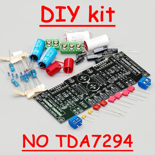 호환 클래식 TDA7294 파워 앰프 보드 DIY 부품 키트 200W 오디오 PCB 듀얼 채널 HIFI, 02 DIY kit (no TDA7294)