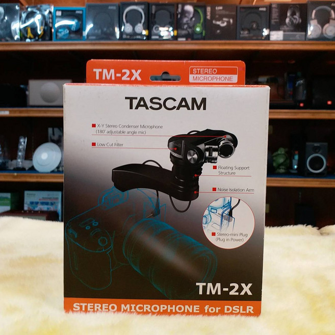 TASCAM TM-2X DSLR專用XY錄音裝置 附防風罩 富銘公司貨 數位相機 單眼 麥克風, 1個