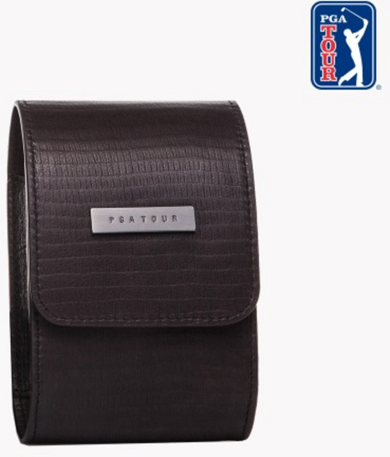 PGA 투어 양가죽 거리측정기 케이스, 브라운