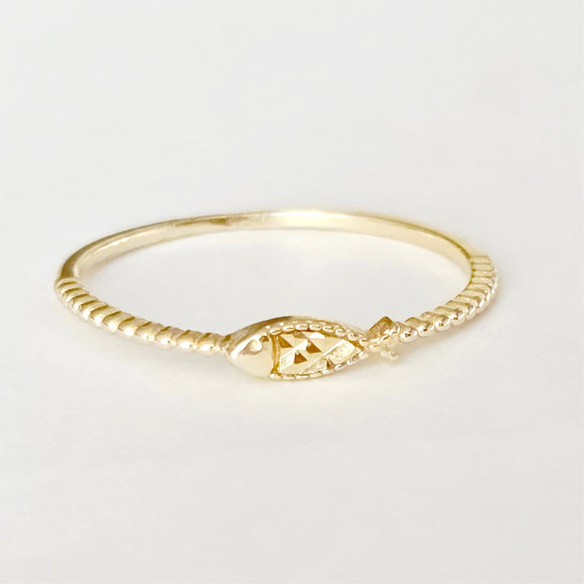 실버925 여성 행운 컷팅 물고기 애끼 은 반지