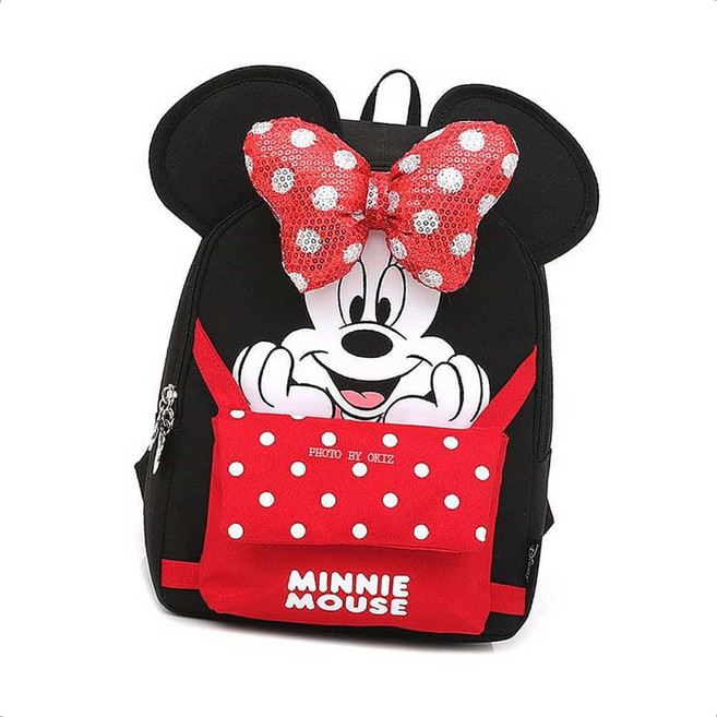 미니마우스소풍가방 리본배낭 미니마우스 리본 배낭 캐릭터 소풍백팩 아동가방 유치원